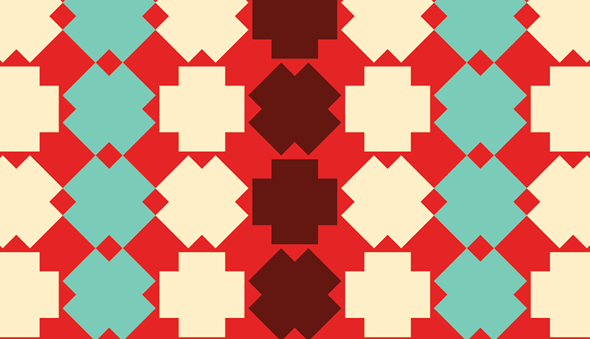 Multi coloured pattern