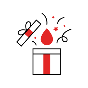 icon of a gift box with a droplet