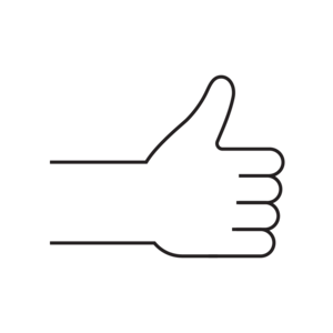 icon of a hand giving a thumbs up