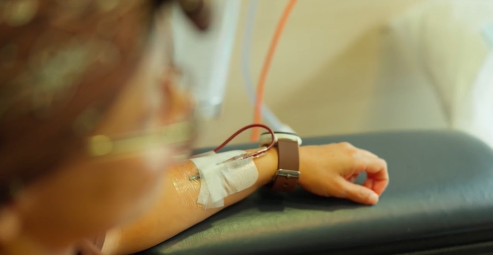 Blood transfusion for cancer patient