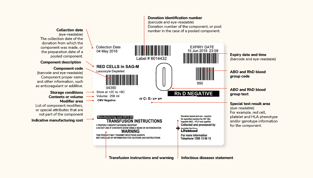 image of codabar label