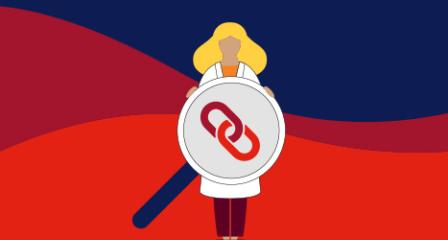 Scientist holding a magnifying glass