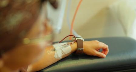 Blood transfusion for cancer patient
