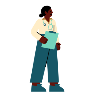 illustration of a doctor with a clipboard