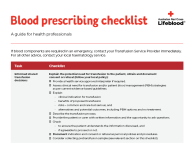Blood Prescribing Checklist thumbnail image