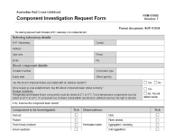 Component investigation request form