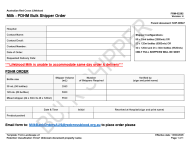 image of PDHM bulk shipper order form