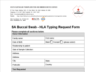 SA Buccal Swab HLA Typing Request Form thumbnail