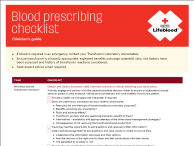 Blood Prescribing Checklist thumbnail image