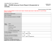 image of adverse event report form