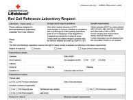 Red cell reference laboratory request form thumbnail image