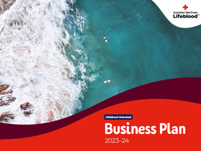 Front cover of Lifeblood's business plan