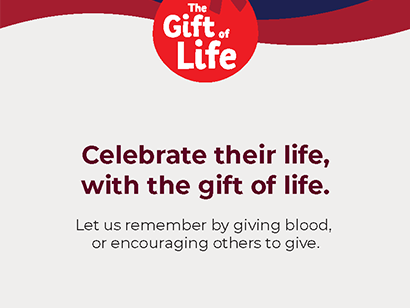 gift of life card in memory