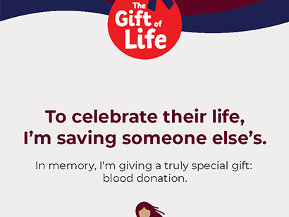 gift of life card in memory