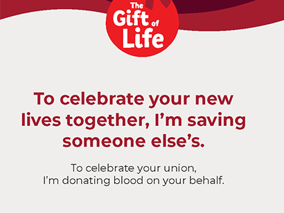 gift of life card for a wedding