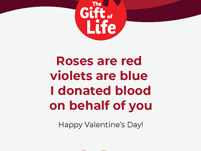 gift of life card for valentines day