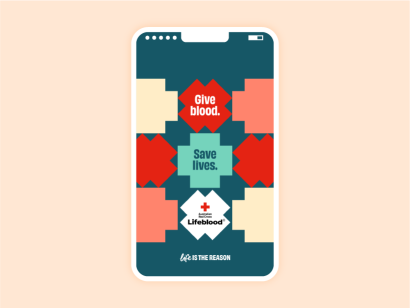 Phone wallpaper saying give blood save lives