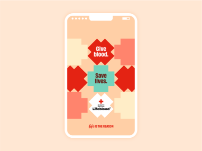 Phone wallpaper saying give blood save lives