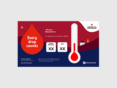 Blood drive barometer digital screen 1920 x 1080 