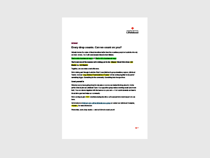 Emergency Services Blood Drive intranet copy thumbnail