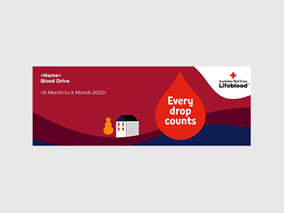 Blood drive intranet banner