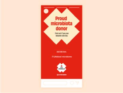 social story for microbiome donors saying proud microbiota donor