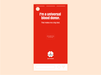 story saying im a universal blood donor