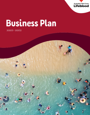 Front cover of Lifeblood's business plan