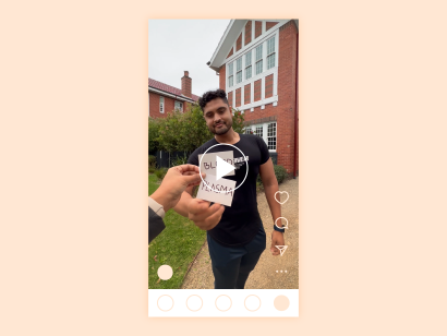 Video thumbnail of a shortform video including a male in his 30s and holding up a sign to choose plasma