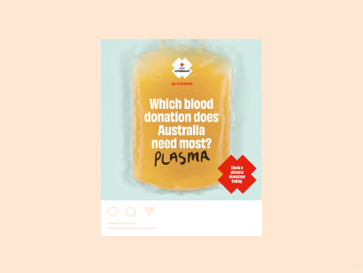 social tile that says 'which blood donation is needed the most'