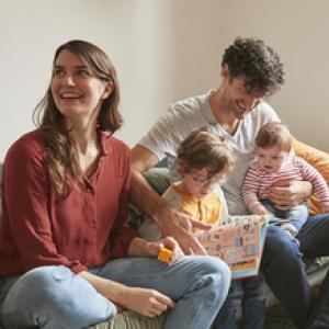 Mum, dad and two children