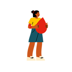 person holding a blood drop