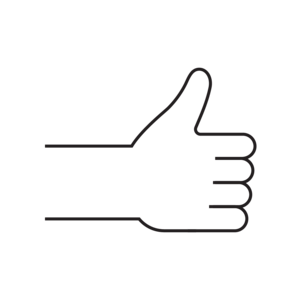 icon of a hand giving a thumbs up