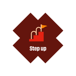 illustration of steps with step up written underneath